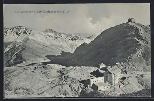 AK Ferdinandshöhe, Panorama mit Dreisprachenspitze