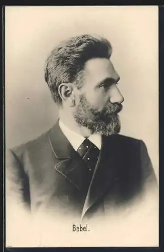 AK August Bebel im Profil, Arbeiterbewegung