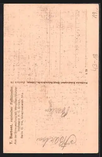 AK Russischer Fusskünstler T. Bartoni