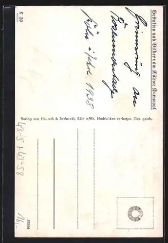 AK Köln, Tanz-Mariechen des K. K. Korps Luftflotte, Karnevals-Rosenmontagszug