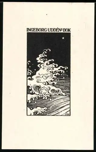 Exlibris Ingeborg Uden, Wellenkamm