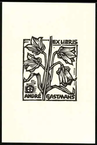 Exlibris Andre Gastmans, Blüten einer blühenden Blume