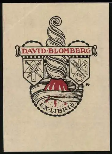 Exlibris David Blomberg, Handwerker / Zunftwappen