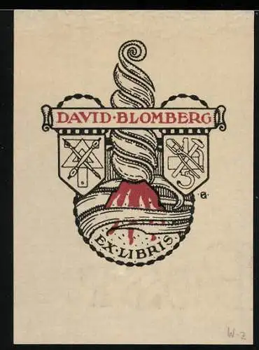 Exlibris David Blomberg, Handwerker / Zunftwappen