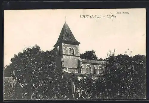 AK Loisy, L`église entourée de verdure