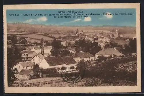 AK Ozolles, Vue du village et des collines environnantes