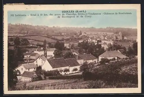 AK Ozolles, Vue du village et des collines environnantes