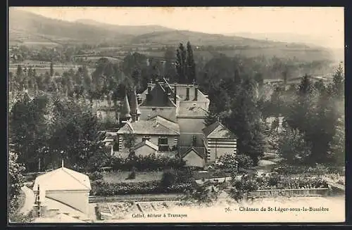 AK Saint-Léger-sous-la-Bussière, Château et paysage environnant