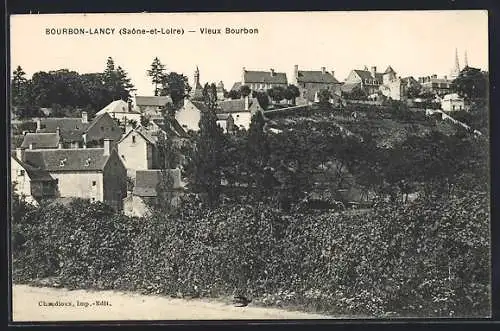 AK Bourbon-Lancy, Vue du Vieux Bourbon et des toits pittoresques