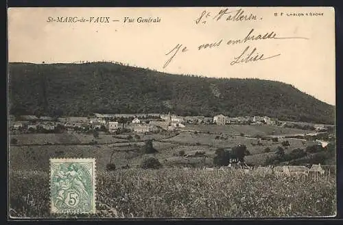 AK St-Marc-de-Vaux, Vue générale du village et des collines environnantes