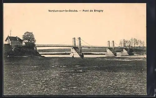 AK Verdun-sur-le-Doubs, Pont de Bragny