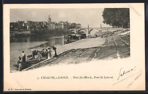 AK Chalon-sur-Saône, Port St-Maurice et Pont St Laurent