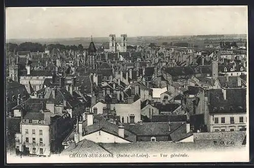 AK Chalon-sur-Saône, Vue générale