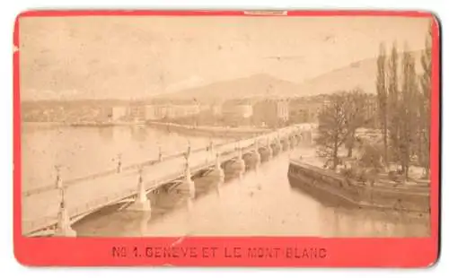 Fotografie F. Charnaux, Geneve, Ansicht Genf - Geneve, Panorama et le Mont Blanc