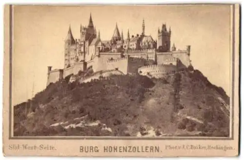 Fotografie J. C. Daiker, Hechingen, Ansicht Bisingen, Burg Hohenzollern, Süd-West-Seite