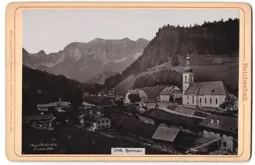 Fotografie Stengel & Co., Dresden, Ansicht Ramsau, Kirche und umliegende Gebäude