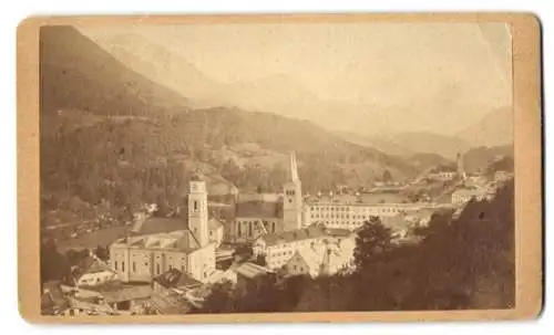 Fotografie M. Walch, Berchtesgaden, Ansicht Berchtesgaden, Panorama mit Kirche