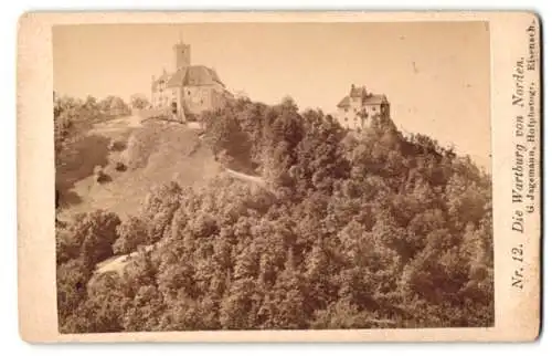 Fotografie G. Jagemann, Eisenach, Ansicht Eisenach, Wartburg von Norden gesehen