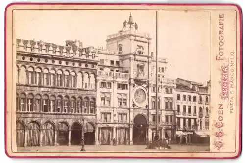 Fotografie G. G. Coen, Venezia, Ansicht Venedig - Venezia, La Torre dell`Orologio dall` alto di S. Marco