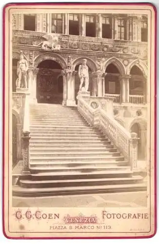 Fotografie G. G. Coen, Venezia, Ansicht Venedig - Venezia, Palazzo Ducale, Scala dei Giganti