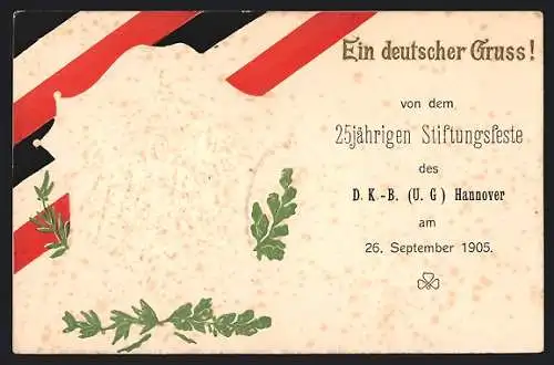 Präge-AK Hannover, 25jähriges Stiftungsfest des DKB am 26.09.1905, Wappen