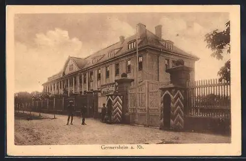 AK Germersheim a. Rh., Quartier de la Malmaison & Soldaten