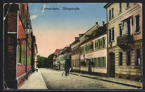 AK Germersheim, Königstrasse mit Gasthaus