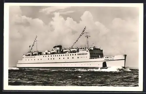 AK Hochsee-Fährschiff Theodor Heuss der Deutschen Bundesbahn auf dem Meer