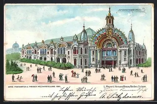 Lithographie Paris, Exposition universelle de 1900, Informationsbureau