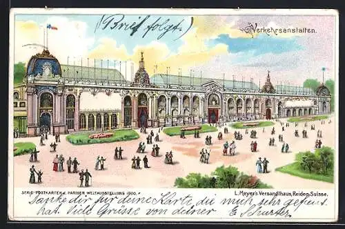 Lithographie Paris, Exposition universelle de 1900, Verkehrsanstalten