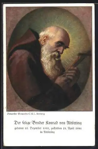 Künstler-AK der selige Bruder Konrad von Altötting
