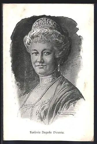 Künstler-AK Kaiserin Auguste Victoria, Kopfportrait