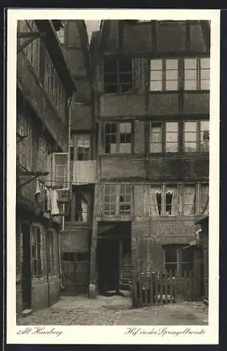 AK Hamburg, Deutscher Berufsschultag im Mai 1926, Hof in der Springeltwiete