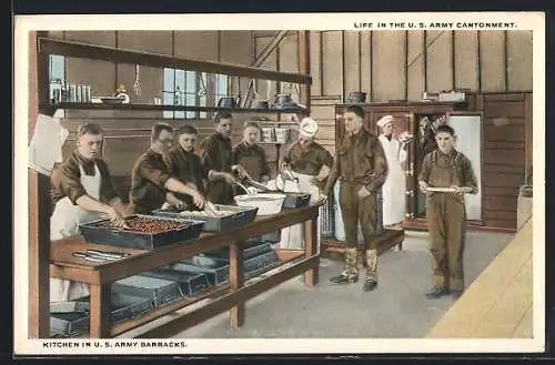 AK Kitchen in U.S. Army Barracks, Küche einer amerikanischen Kaserne