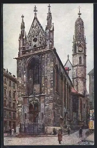 Künstler-AK Erwin Pendl: Wien, Maria Stiegen-Kirche