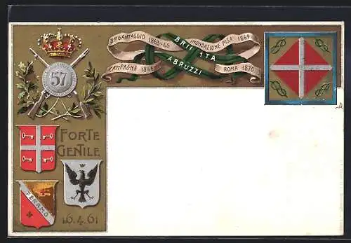 AK 57. Reggimento Fanteria, Brigata Abruzzi, Regimentswappen des Infanterie-Regiment Nr. 57