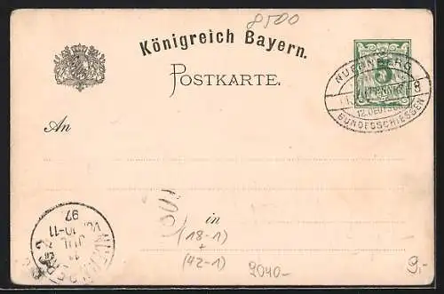 Künstler-AK Paul Ritter: Nürnberg, XII. Deutsches Bundesschiessen 1897