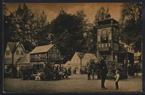 AK Schaefer's Märchenstadt Lilliput, Liliputaner, Gasthof, Modesalon