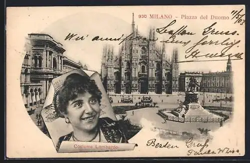 AK Milano, Piazza del Duomo, Costume Lombardo