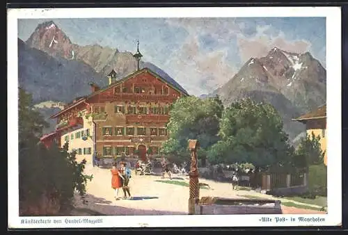 Künstler-AK Edo v.Handel-Mazzetti: Mayrhofen, Alte Post