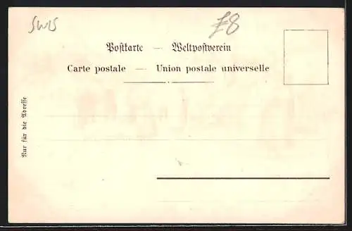 Lithographie Schwarzwald, Bewohner in Schwarzwälder Tracht