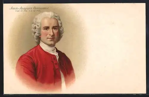 AK Portrait von Jean-Jacques Rousseau