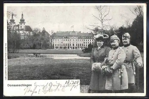 AK Donaueschingen, Kaiser Wilhelm II. im Schlosspark