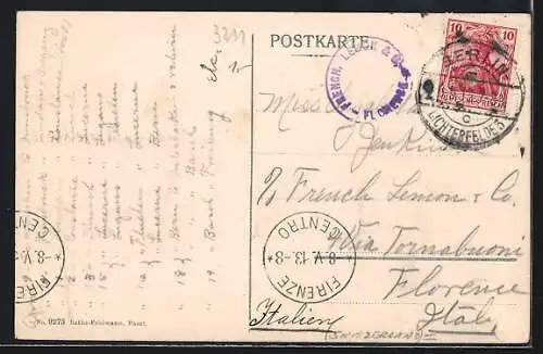 AK Basel, Salondampfer auf dem Rhein unter Volldampf