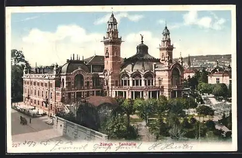 AK Zürich, Blick zur Tonhalle