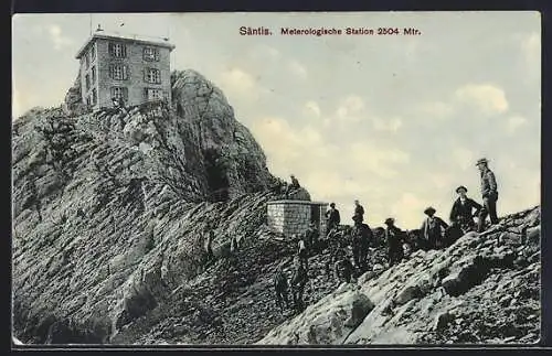 AK Säntis, Blick auf meteorologische Station