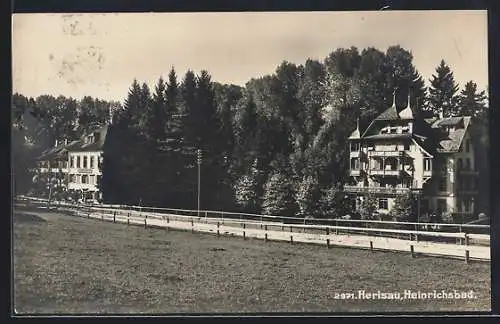 AK Herisau, Strassenpartie am Heinrichbad