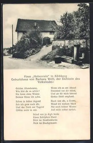 AK Kilchberg /ZH, Haus Hohenrain, Geburtshaus von Barbara Welti