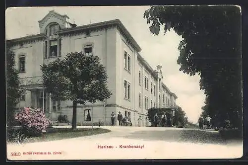 AK Herisau, Krankenasyl mit Strasse