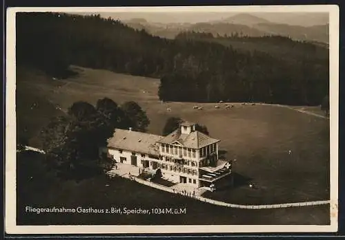 AK Speicher, Gasthaus z. Birt vom Flugzeug aus